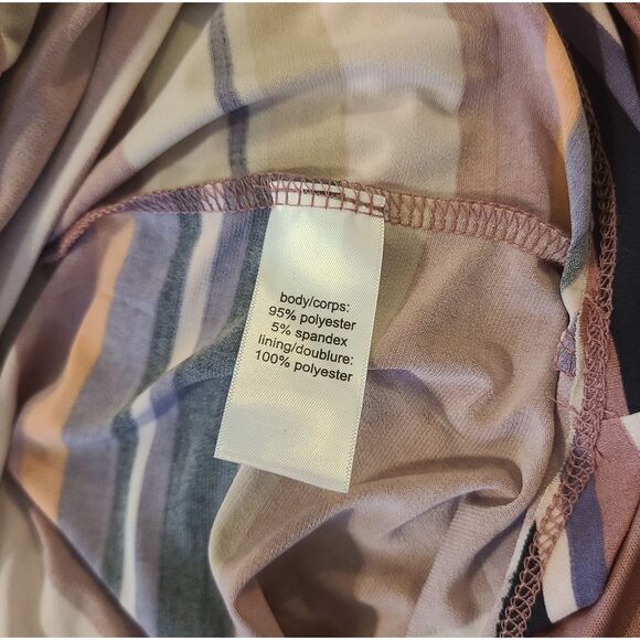 Maurices Pink Stripe Convertible Tube Top Hi-Low Maxi Dress, Size L (12-14) VGUC - Picture 7 of 7